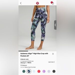 Lululemon brand new pants, size 6